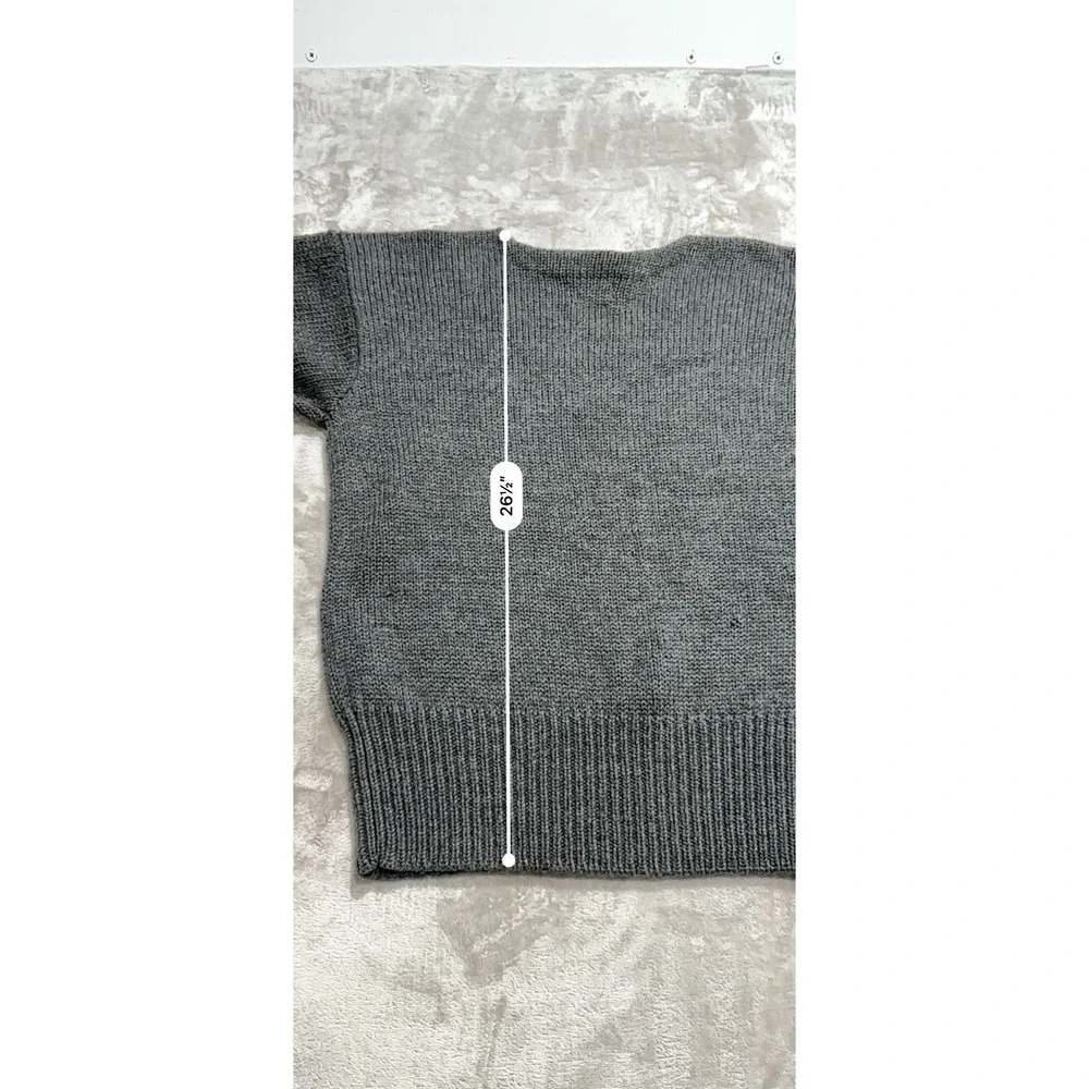 VTG 90s Polo Ralph Lauren Shaker Wool Knit Sweater Grey Heavy Men 95 Medium EUC‎